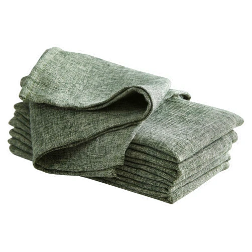 Laura Ashley Harper Luxuriously Smooth Fabric Napkins for Formal or Casual Dining, Holiday, Banquet, Wedding or Party, Set of 6 Napkins, Olive
