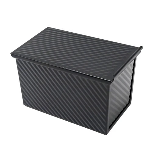 Saihisday Nonstick Square Loaf Pan Black With Lid Mini Square Toast Box for Home Baking Mini Cube Toast Box Ideal Baking Set Gift for Bread Lover