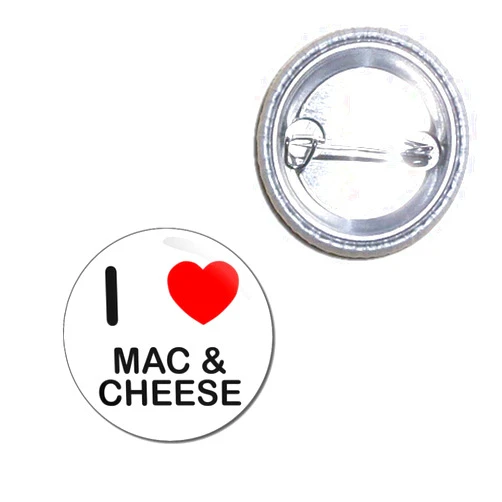 BadgeBeast.co.uk I Love Mac N Cheese - Button Badge