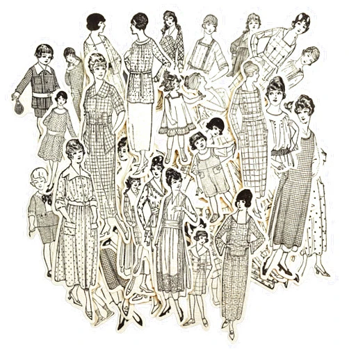 CATaireen Paper Dolls Ephemera Collage Kit 45PCS Junk Journal Supplies Vintage Picture Cards