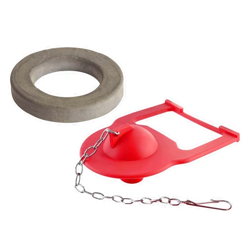 TOILTOBLE Toilet Flapper Replacement with Toilet Flush Valve Seal Gasket Compatible with Kohler Parts 84995 and 1000490 Flapper Replacement and Kohler GP83996 Gasket, 2.5 Inch