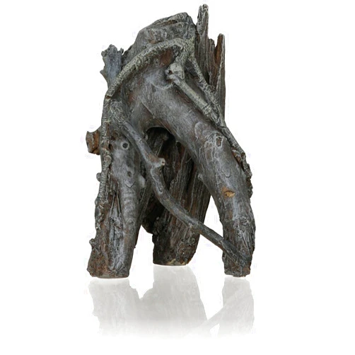 biOrb Small Amazonas Root Sculpture, Ceramic Resin Centerpiece for Freshwater and Marine Aquariums, Gray