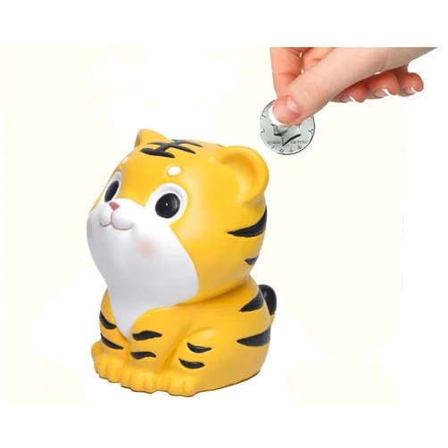 Artconal Cute Tiger Piggy Bank, Cute Money Banks for Boys and Girls, Gifts for Birthday Christmas, Medium Size Animal Coin Banks