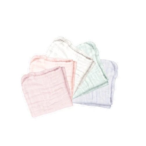 green sprouts Reusable Muslin Cloths Made from Organic Cotton (5 Pack) |Reusable Baby Wipes | Without Formaldehyde or AZO Dyes | Multi-Purpose, Pre-Washed, Machine Washable One Size, Rose Set, 5 Pack