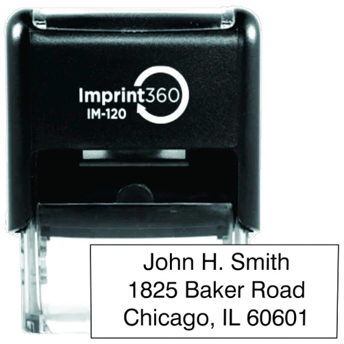 IMPRINT360 Custom 3-Line Self-Inking Return Address Rubber Stamp