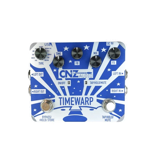 CNZ Audio Time Warp - Multi-Delay Guitar Effects Pedal, Dual Input & Output