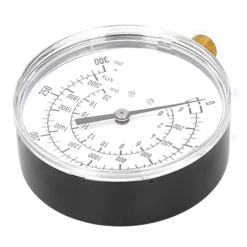 AttreX Vacuum Pressure Gauge, 0?300psi 0?2000kpa 0?20bar Vacuum Pressure Gauge Dual Scale Dial Anti?Vibration Manometer