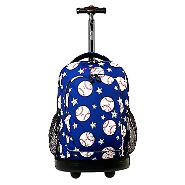 J World New York Kids' Sunny Rolling Backpack Adults, Base Ball, One Size One Size Base Ball