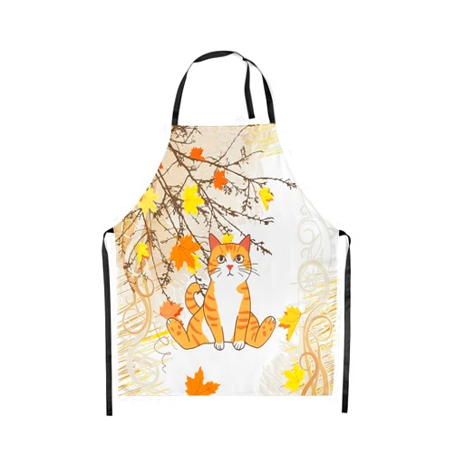 Erosebridal Kawaii Deer Apron,Autumn Fall Leaves Chef Apron for Kids Boys Girls