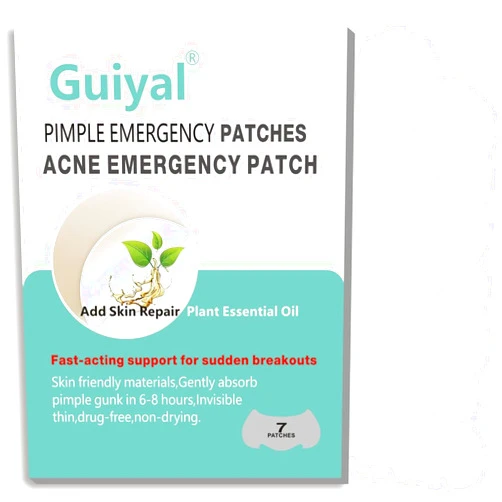 Guiyal Pimple Emergency Acne Patches with Plant Essential Oil, Pimple Patches for Nose, Hydrocolloid Acne Patches,Pimple Lnvisible Patches for Face,Large size(7 Pieces)