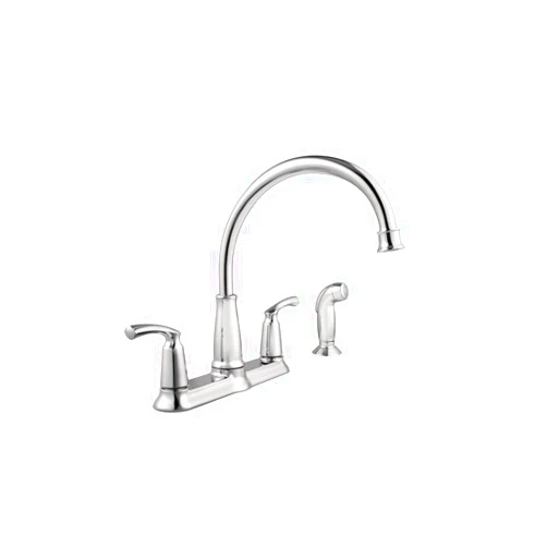 Moen 87403 Bexley Chrome 2Handle Lever Kitchen Faucet with Sprayer