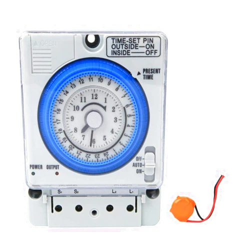 Walfront 24 Hours Time Switch Relay TB-388 Mechanical Timer AC220V 10A Heavy Duty Digital Timer Switch for Lamp