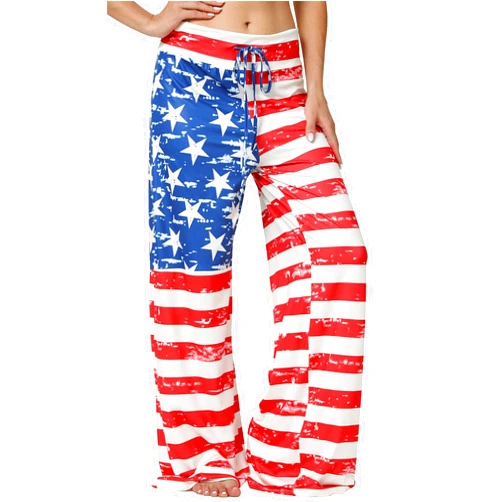 Crexomi Women Pajama Pants Comfy Lounge Wide Leg Casual Stretch Palazzo Drawstring Pj Bottoms Pants S-3XL