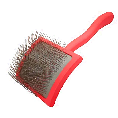 Omkesavyasvaha Professional Dog Slicker Brush - Fluff and Detangle red
