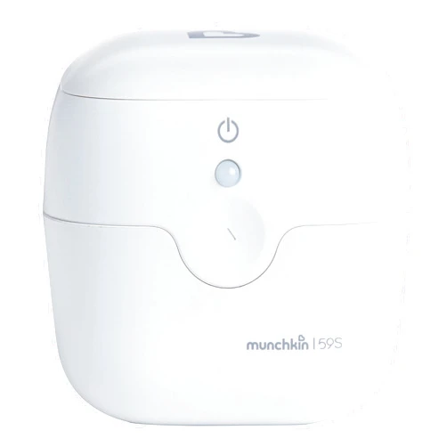 Munchkin Portable UV Sterilizer and Sanitizer Box, Eliminates 99.99% of Germs in 59 Seconds, Mini UV-C Cleaner for Pacifiers and More, White Mini Sterilizer
