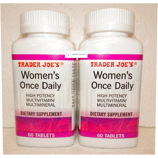 Toeah Trader Joe's2 Trader Joe’s Women’s Once Daily High Potency Multivitamin/Multimineral Dietary Supplement 60 Tablets (Two Bottles)