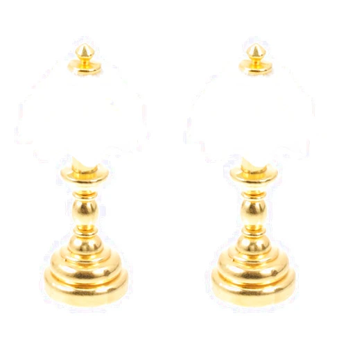 Uonlytech Dollhouse Lamp Model 2 Pcs Dollhouse Miniature Lamp Decorative Mini Light Miniature Lamp Model Miniature Furniture Model Led Desk Lamp Dollhouse Desk Lamp