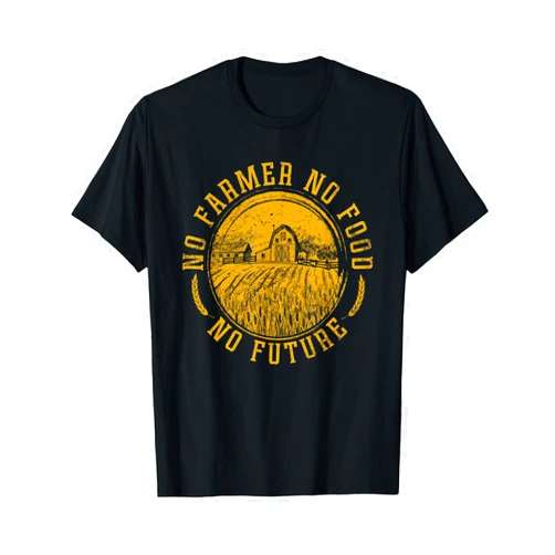 Vintage Patriotic USA Farm Farming Farmer Vintage Farm No Farmer No Food No Future Farming Farm Lover T-Shirt