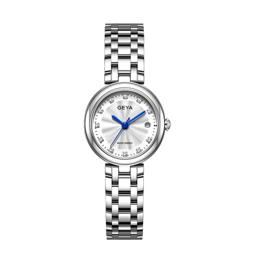 Redhai Unique Women's Fashion Watch Calendar Date Show Dial Silver Elegant Timepiece Bracelet Clasp Stainless Steel Ladies' Watches for Party or Daily Life