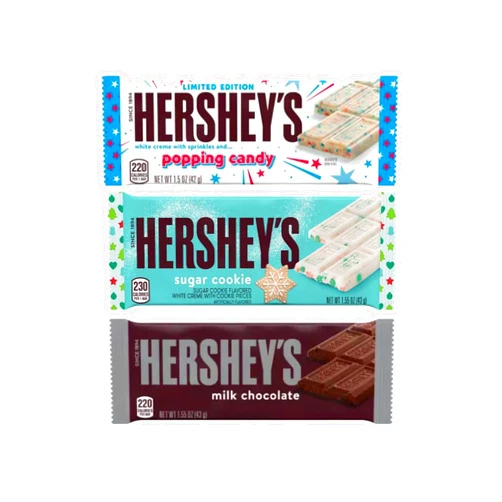 Generic Holiday Mix, 16 Bars Hershey's Popping Candy,8 Bars Hershey Sugar Cookie, 8 Bars Hershey milk Chocolate,1.5 ounces-perfect mix to share at special events