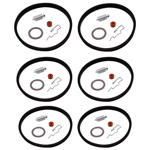 JA&MIU 631021B 6PCS Carburetor Carb Needle Seat Bowl Gasket Repair Kit Compatible with Tecumseh 631021 631021B 631021A V40 V50 V60 VM80 H30 VM100 HMSK HSSK LEV LV OH195