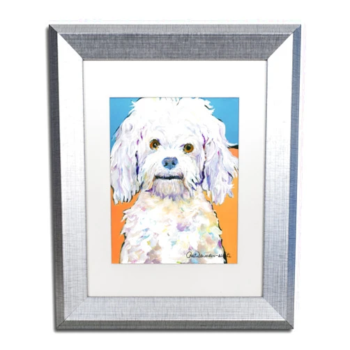 Trademark Fine Art Lulu by Pat Saunders-White, White Matte, Silver Frame 11x14-Inch