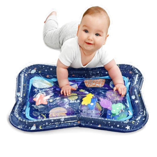 The Peanutshell Tummy Time Water Play Mat Girls or Boys - High Contrast Sensory Developmental Toy, Newborn & Infant Baby Toys 0-6 Months, Unisex New Born Baby Essentials Must Haves - Space