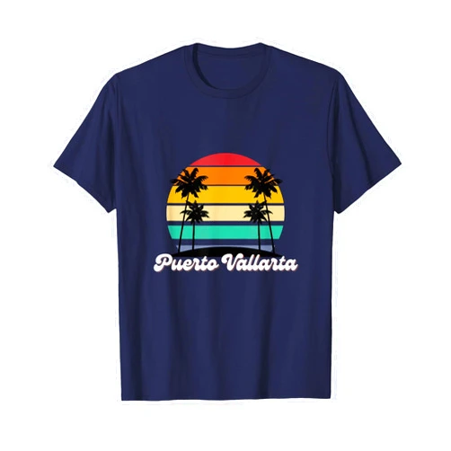Travel Tourist Souvenirs Memorabilia and Designs Puerto Vallarta Retro Vintage 70s 80s beach summer sun fun T-Shirt