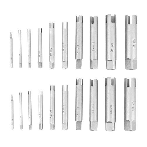 YWBL-WH 20 Pcs Tap Extractor Set 3/4 Flute Broken Head Screw Remover Stripped Tap Extractor Set Steel 3 Types