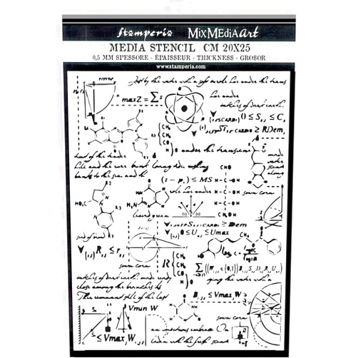 Stamperia Intl Stencil 20X25CM Alchemy formulas