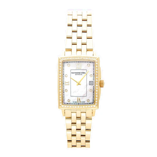 RAYMOND WEIL Toccata Quartz Mother of Pearl, White Dial Watch 5925-PS-00995 (Pre-Owned), gold