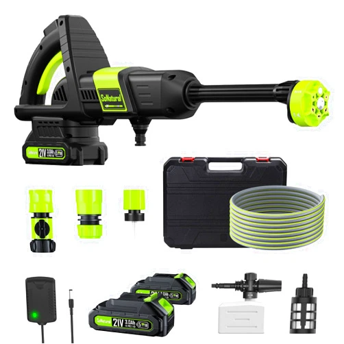 SoNatural Cordless Pressure Washer, 1070PSI Portable Power Washer with 2 x 4.0Ah Battery, 6-in-1 Nozzle, 3 Speed Adjustment LCD Touch Screen, Handheld High-Pressure Electric Washer for Car/Fence/Floor/Patio