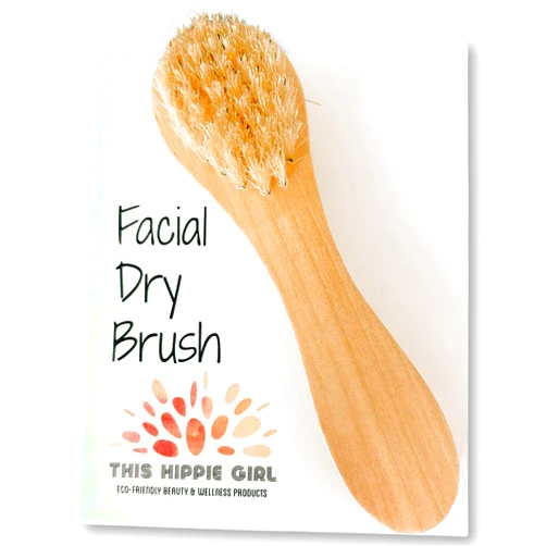 Boho Aromatic This Hippie Girl Facial Dry Brush, Dry Facial Brush, Facial Exfoliating Brush, Scrubber Natural Bristle for Face Massage, Face Circulation, Face Exfoliator, Facecare Tool