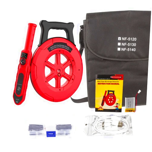 YuqiaoTime Pip Iron Pipe Blockage Detector NF-5120 NF-5130 NF-5140 Diagnostic-Tool Scanner Pipeline Blocking Clogging Plumbers Instrument (NF-5120 20M)