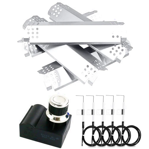 Uniflasy Heat Plates Ignitor Wire Kit 6 Outlets Tact Push Button for Home Depot Nexgril 720-0830H, 720-0830D, 720-0888, 720-0888N and Most Nexgrill Grill Models for