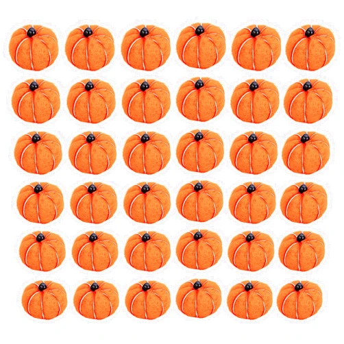 Sfcddtlg 36 PCS Halloween Small Felt Pumpkin-Mini Fall Autumn Handmade Wool Felt Pumpkins for Crafts Thanksgiving Halloween Farmhouse Decoration(Pumpkin Color)