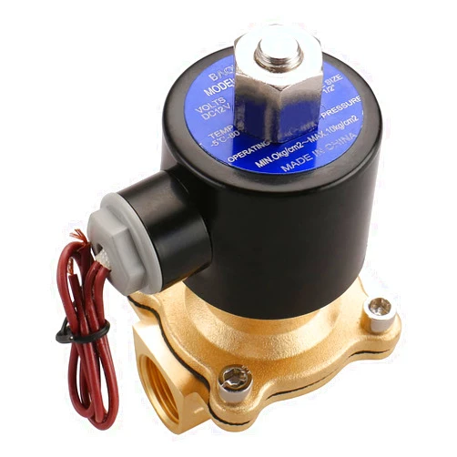 Baomain Pneumatic 1/2 Inch 12V/24V/110V/220V Normally Open 2 Way Brass Electric Solenoid Valve for Water,Air 2W-160-15K (DC 12V)