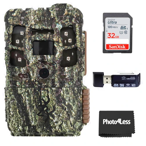 Browning Trail Camera Defender Pro Scout Max Cellular Trail Camera, AT&T and Verizon, Bundle with 32GB SDHC Memory Card, Hi-Speed SD USB Card Reader