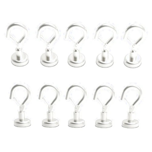 Ant Mag Magnetic Hooks Heavy Duty with Snap 22lbs Strong Magnet Hooks Great Hanging for Refrigerator, Cruise Cabin, Grill, Wreath,Kitchen,Office 10 Pack