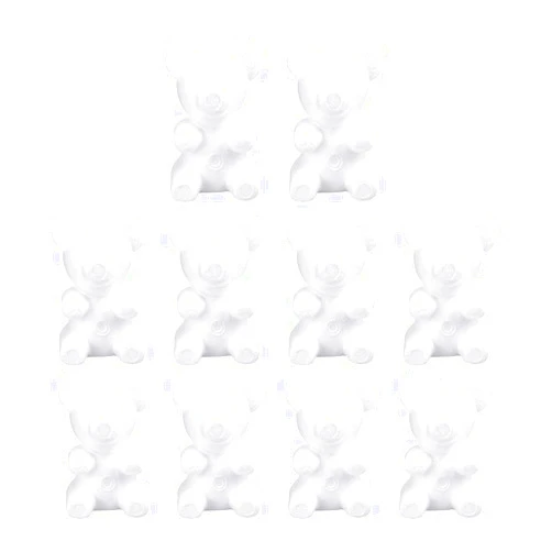 Healifty 10pcs Foam Bear Shapes 20cm Blank White Modelling Foam Mould for DIY Rose Bear Flower Arrangements Party Decorations Wedding Arts Crafts