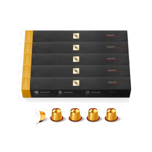 Nespresso Capsules Original Line, Volluto Decaffeinato Mild Roast Coffee, 50 Count Coffee Pods