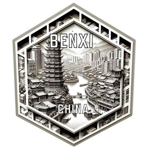 R and R Imports Benxi China Souvenir Travel Destination Die Cut Hexagon Fridge Magnet 6-Inch