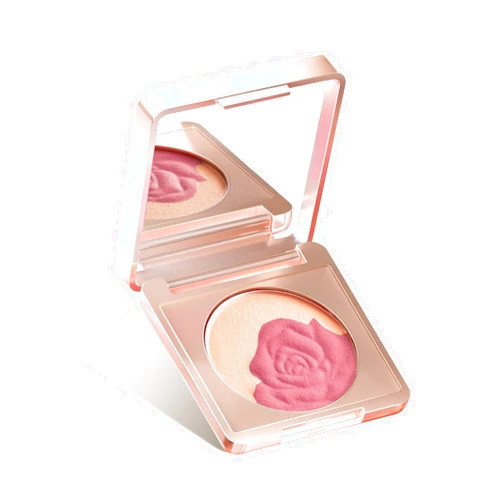 FLORASIS Cream-to-Powder Blush for Eyes Cheeks, Floral Dew Care Lightweight Smooth Blendable Long-lasting Blush (08 Moonlight Rose)