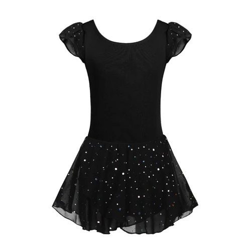 Arshiner Girls Ruffle Sleeve Ballet Dance Dress Tutu Skirted Leotard