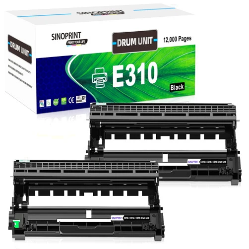 SINOPRINT E310 E310dw Drum, Compatible Replacement for Dell E310dw E514dw E515dw E515dn E515 E514 Drum Unit (Dell PVTHG, 593-BBKD, P7RMX) High Yield 12,000 Pages (2-Pack)