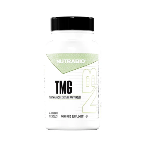 NutraBio TMG Supplements Betaine Anhydrous 500mg Capsules, Trimethylglycine Homocysteine Support