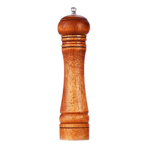 Gulex® Wood Pepper Grinder Pepper Mill,Adjustable Coarseness 8 Inch Wooden Peppermill, Retro Style Ceramic Grinding Mechanism Salt Mill Refillable (1 Pack)