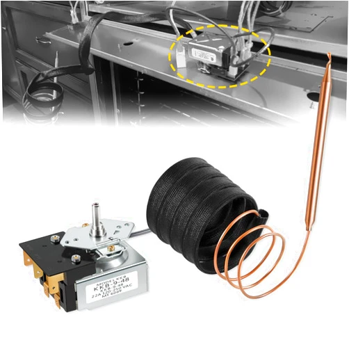 Usvehj PB010036 Thermostat Bake/Broil Part, Replace for Viking Thermostat Fryer Bake Broil Part KKB-9-48, fit for Awoco, Viking Range Stove Oven (Max Temp 606℉, 22A 120-250 VAC)