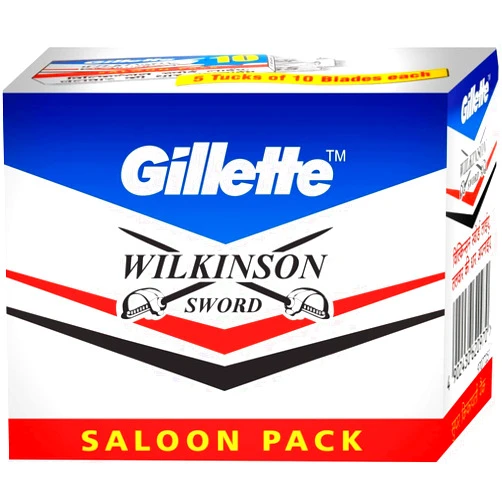 Gillette 100 X Wilkinson Sword Double Edge Safety Razor Blades
