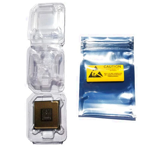 Daarcin CPU Protective Thicken Plastic Clamshell Case Trays Suitable for Intel 775/1155/1151/1150/1156 with 10pcs Antistatic Bags and Labels (10pcs Intel CPU Case)